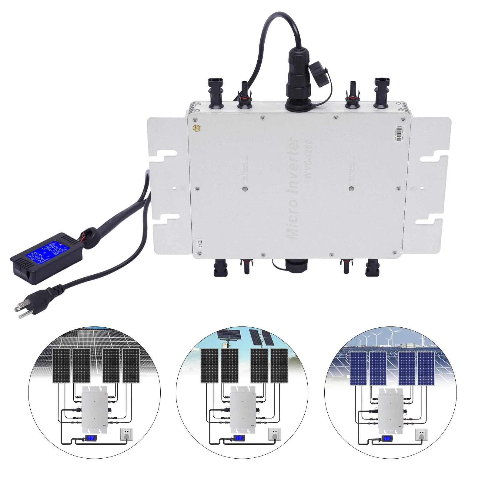 Premium Solar Grid Tie Inverter – Durable Aluminum Alloy, Over-Voltage & Short-Circuit Protection, Efficient Power Conversion