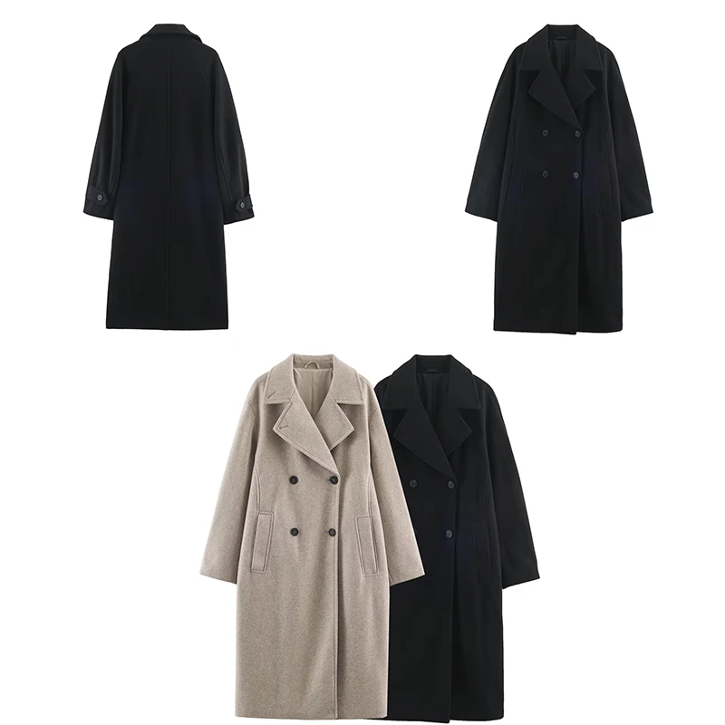 Guobioziy Women's Loose Wool Coat 2026 Spring and Autumn New European Casual Fashion Trend Daily Tassel Street Old Money Style