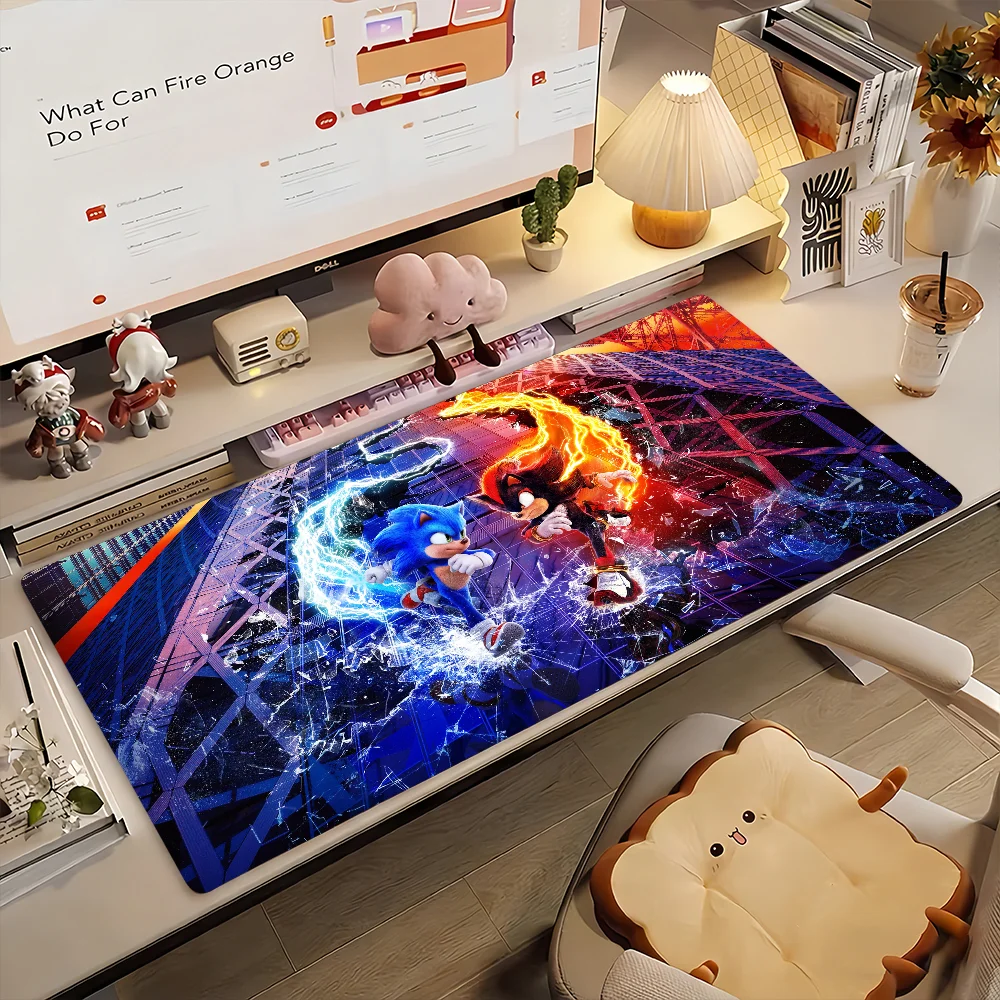 Game S-Sonic-S the H-hedgehog-S Mouse Pad Non-slip Rubber Gamer Balance Computer Mat Decoracion Deskmat Laptop Office Large