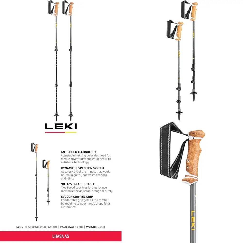 LEKI Lhasa AS Verstellbare, leichte Wanderstöcke aus Aluminium für Trekking