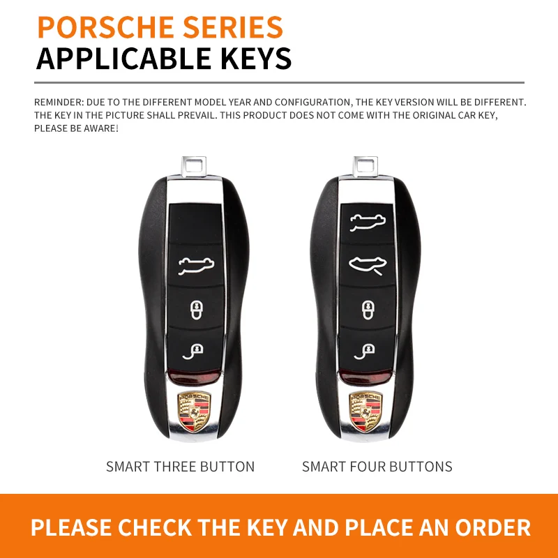 Car Smart Key Case Cover Shell For Porsche Panamera Spyder Carrera Macan Boxster Cayman Cayenne 911 970 981 Keychain Accessories