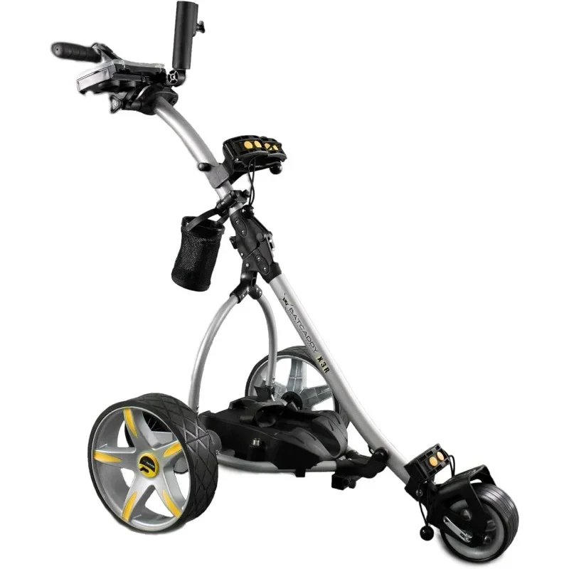 BATCADDY X3R Battery Powered Golf Push Cart with Remote, Dual Motor, 9-Speeds and Reverse, Cruise Control, Anti-Tip Wheel