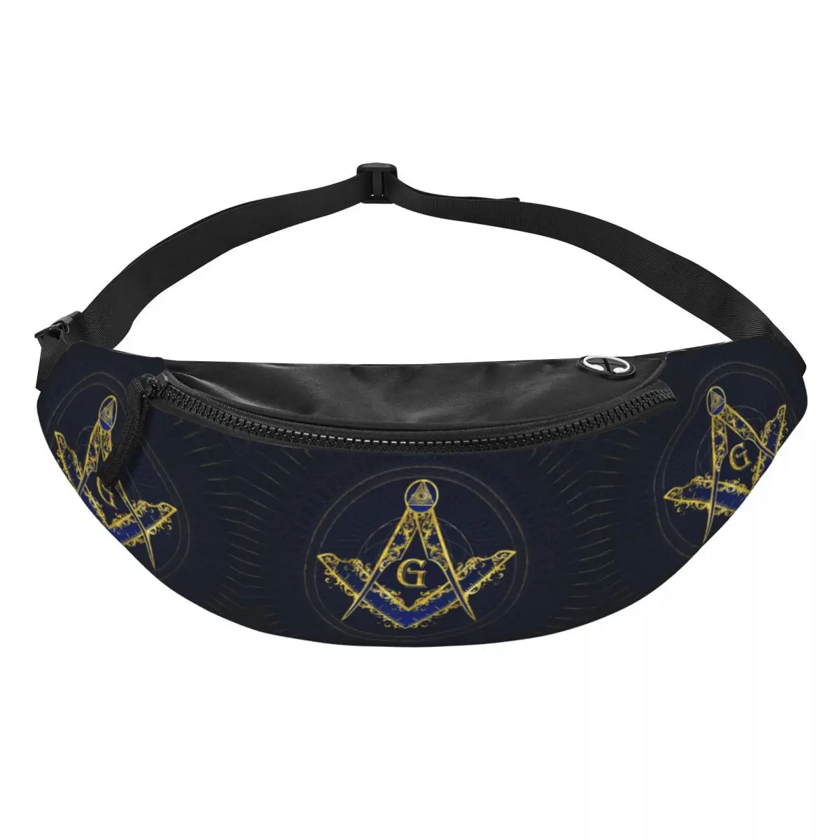 Fashion Freemasonry Masonic Symbol Fanny Pack for Traveling Women Men Freemason Crossbody Waist Bag Phone Money Pouch