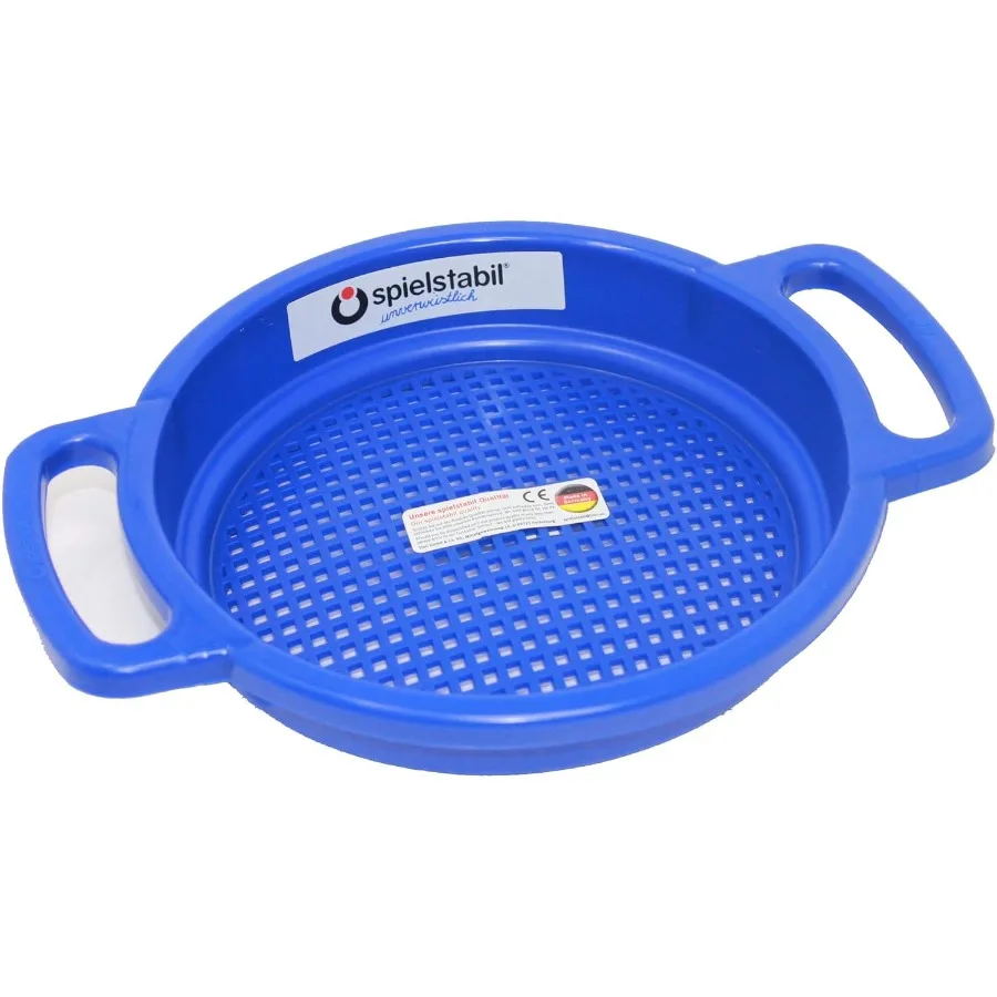 Lot de 3 grands jouets de plage à tamis à sable 1 rouge 1 jaune 1 bleu