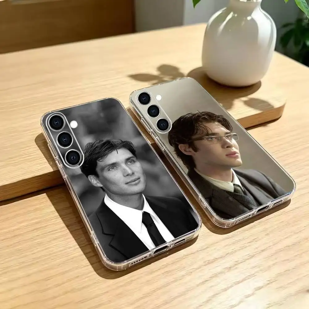 actor-Cillian Murphy  Phone Case Transparent Soft Case For Samsung A73,A72,A71,A70,A51,A52,A53