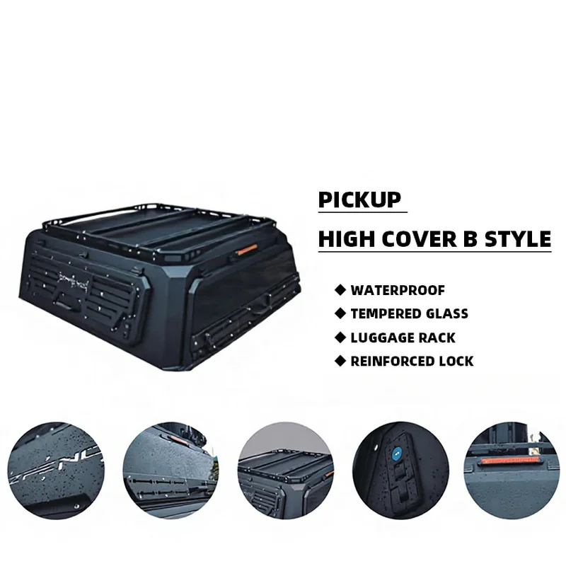 High Quality Hardtop Side Box Pickup Truck Bed Canopy Cover Fit Frontier