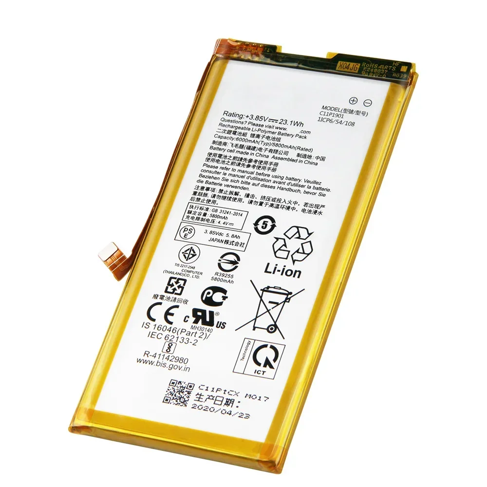 C11P1801 C11P1903 C11P1901 Phone Replacement Battery For ASUS ROG1 ROG2 ROG3 ZS600KL ZS660KL ZS661KL Batteries With Tool 6000mAh