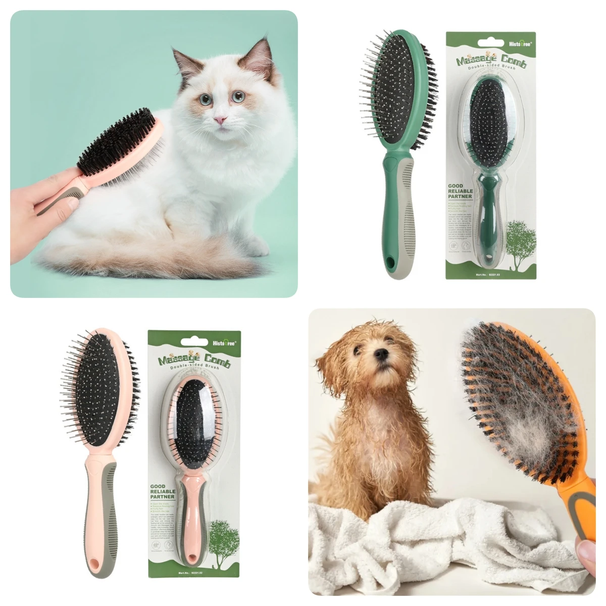 1Pc Pets Comb Doubl… - image