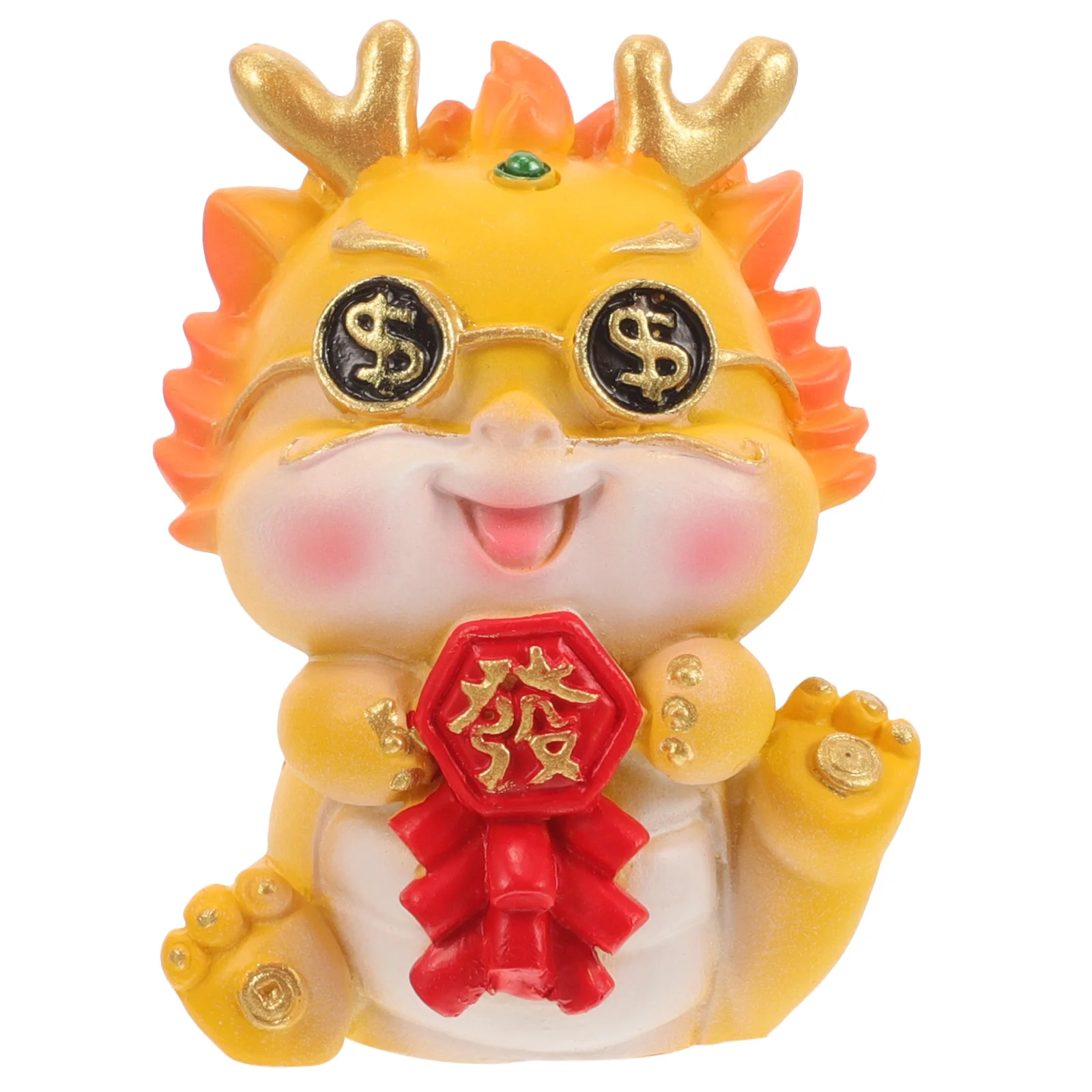 الراتنج التنين زودياك زخرفة 2024 السنة الصينية الجديدة الزخرفية الحرفية لمكتب خزانة الديكور الداخلي تمثال تنين مصغر