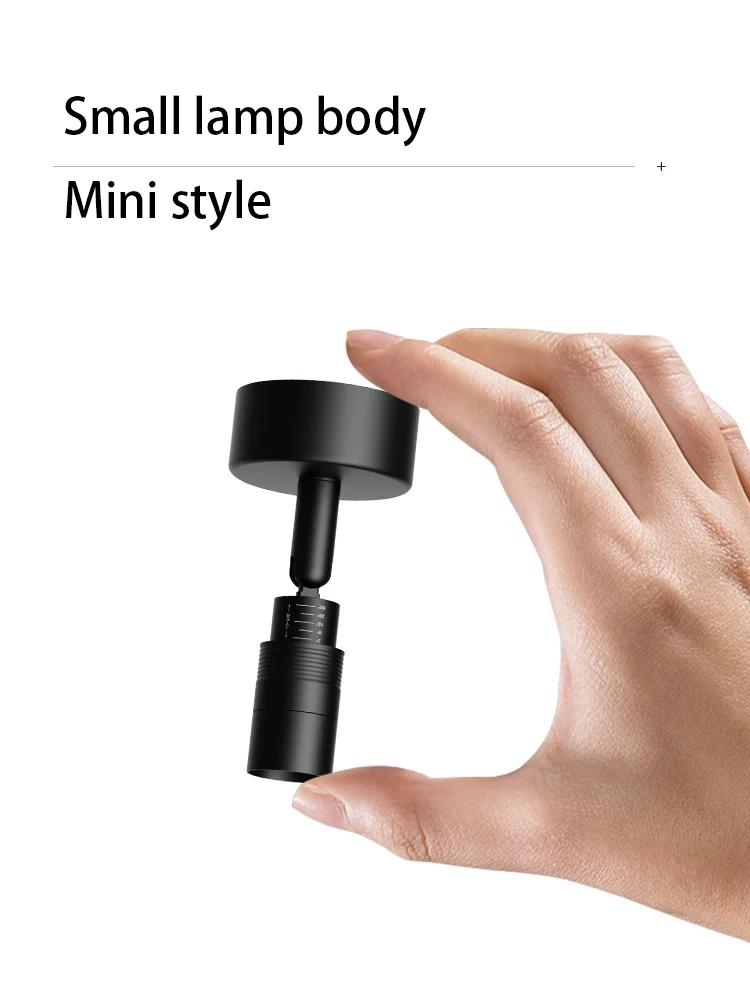 Led Spotlight Zoom Of 3-60 Degree Adjustable Angle Beam Focus Spot Light Mini Small Surface Mounted Ceiling Lamp Atmosphere Foco