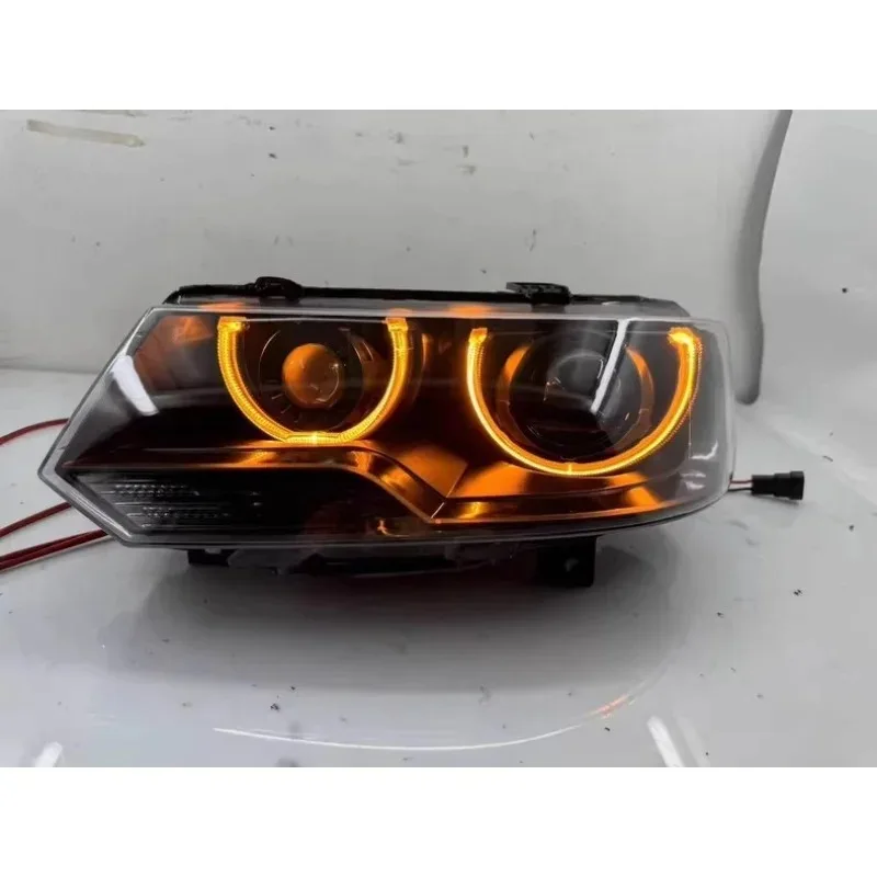 

Car LED Headlight Headlamp Assembly for Volk-swagen vw Jetta 10-12 modified lens Angel eye front lamp turn signal