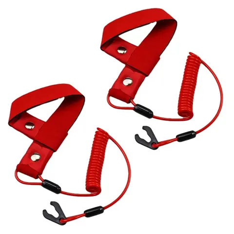 모든 야마하 제트 스키용 정지 킬 안전 랜야드, 핸들 바 스위치 키 플로팅 비상 화염 차단 로프, 2X