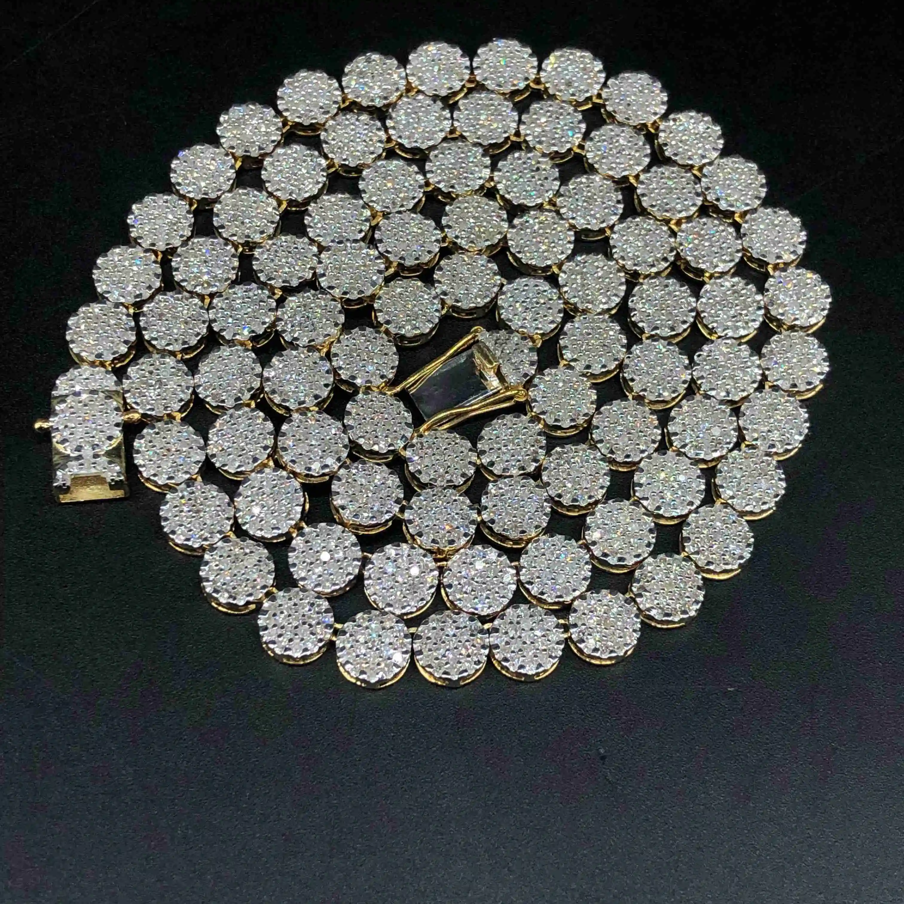 S925 necklace Moissanite Diamond Tennis Chain-Pure Elegance Gold Necklace Statement of Style