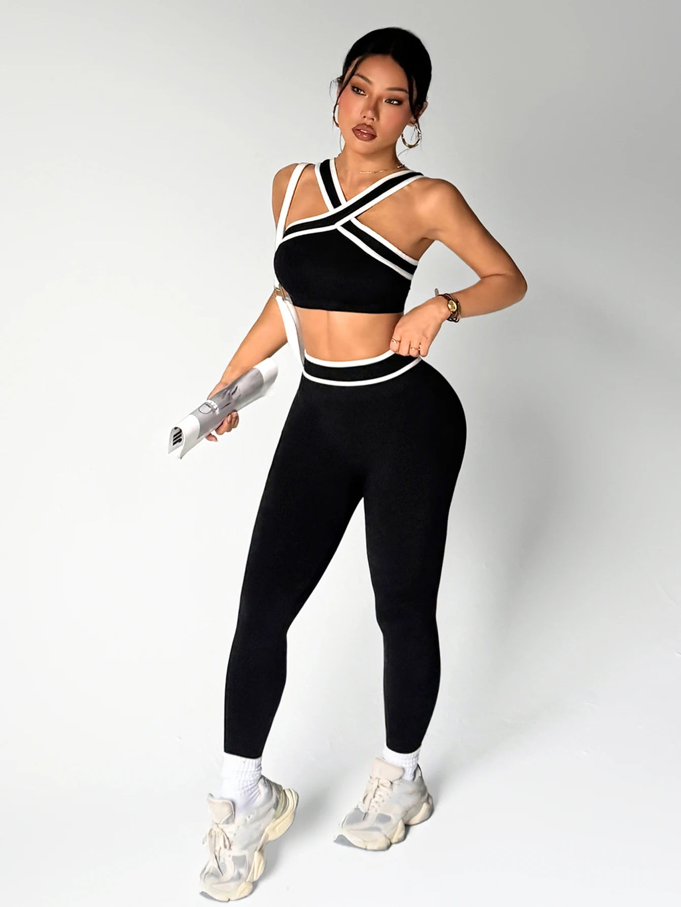 2 pcs Women Seamless Yoga Sets Jogging Outfit Sport Leggings Bra Sportswear Woman Gym Outfit Workout Set Yoga Clothes Activewear view 5