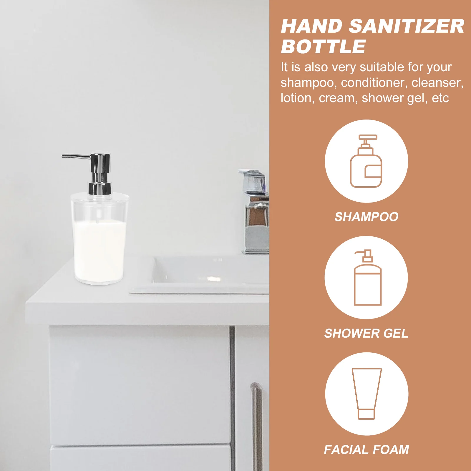 

1 Set Bathroom 4-Piece Plastic Set Ergonomic Toothbrush Cup Cotton Swab Box Hand Bottle Bathroom Organizer Wash Room