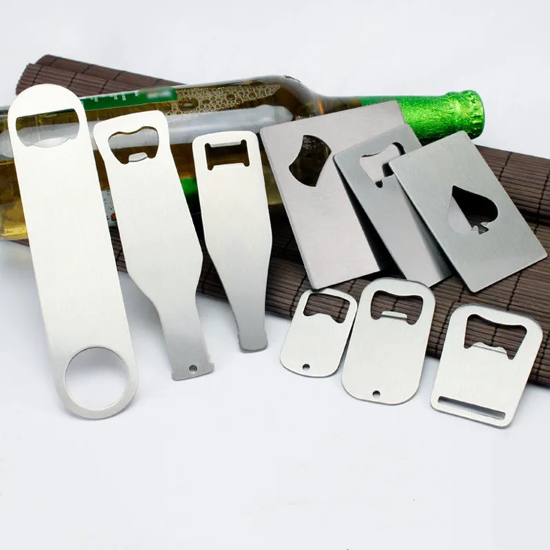 20pcs/lot sublimation blank Silver color bottle opener stainless steel coated bottle opener  for Heat Transfer DIY Craft