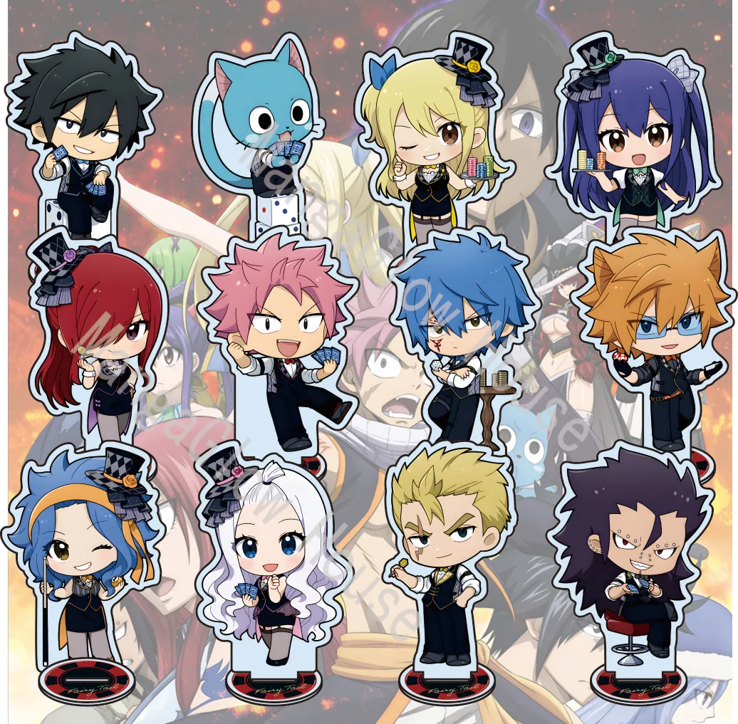 Chaveiro de Acrílico de 10cm do Novo Anime Fairy Tail, Figura de Modelo para Cosplay, Presente de Aniversário para Fãs, Decoração de Mesa de Natal