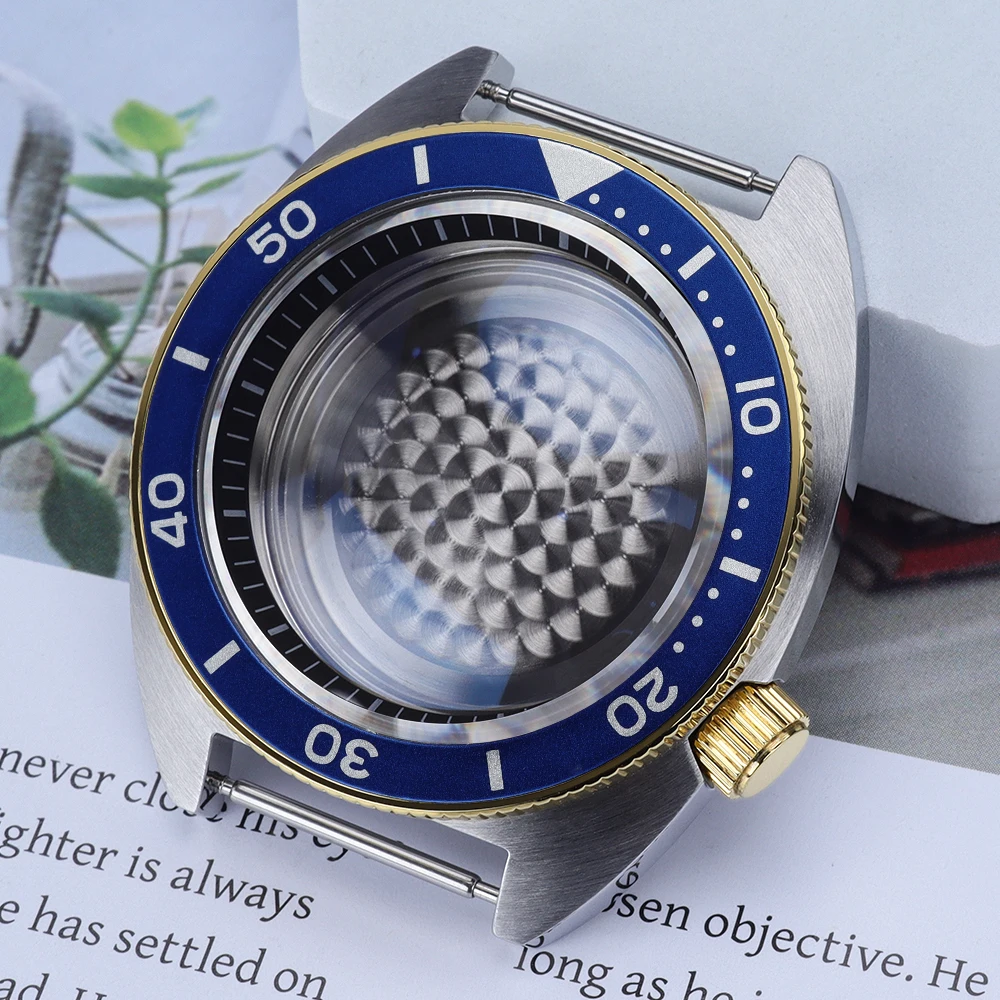 

41mm Dive Watch Case For Mod Abalone/Tuna Mouth NH35 NH34 NH36 NH38 Movt 28.5mm Dial Sapphire Glass 316L Steel Watch Accessories