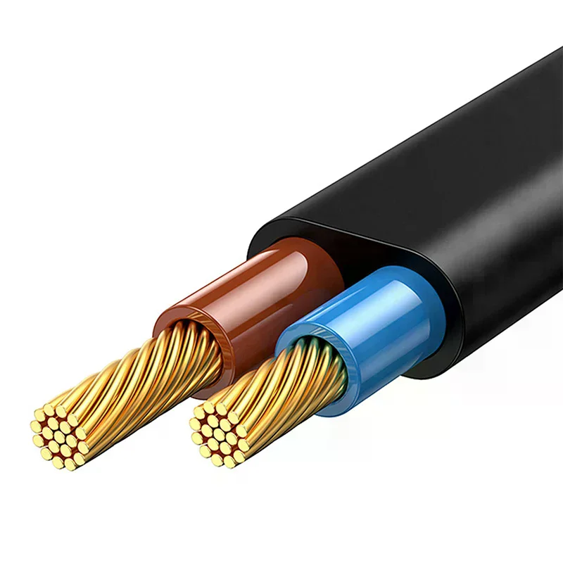 سلك طاقة التيار المتردد أبيض أسود أحمر خط مع تشغيل/إيقاف زر التبديل كابلات سلك اثنين دبوس كابل توصيل تمديد الحبال محول #5