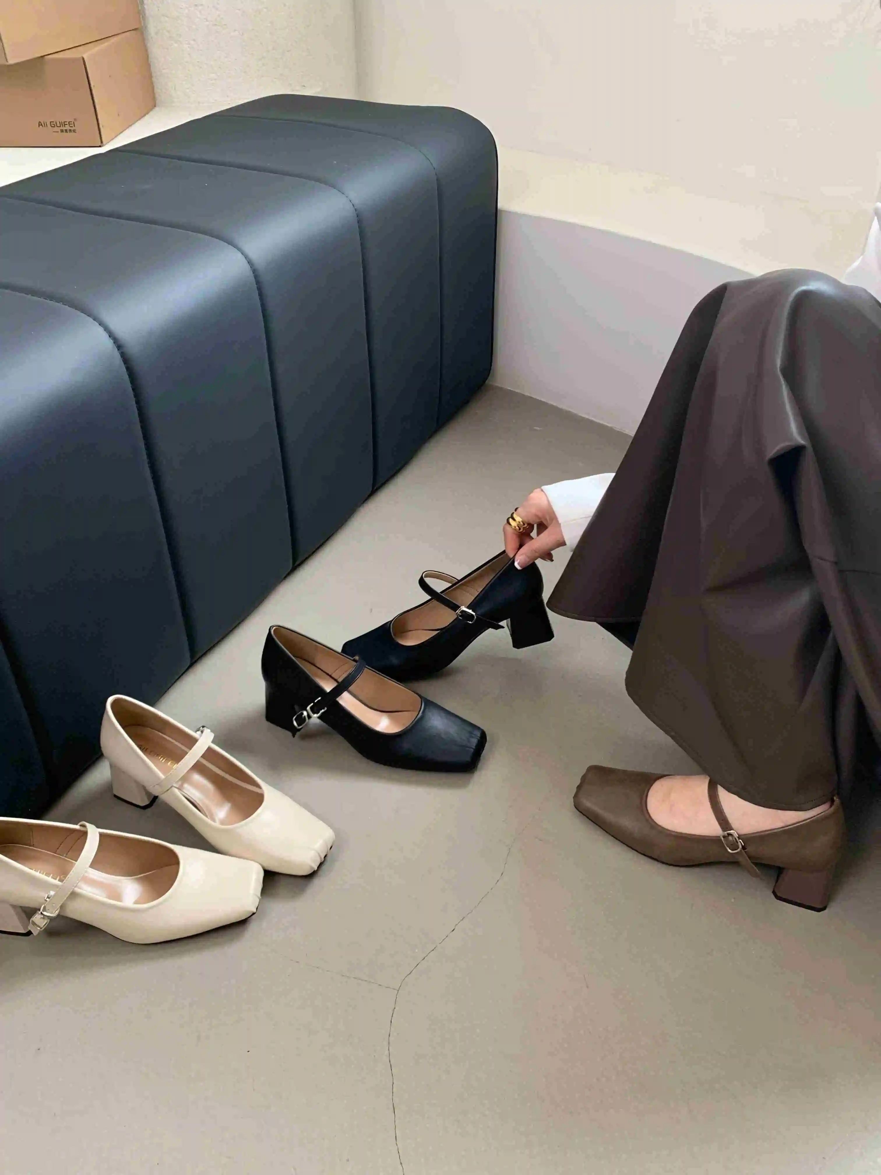 Women's Classic Pointy Toe Slip On Solid High Heel Shoes Cute Comfortable Ballet Shoes