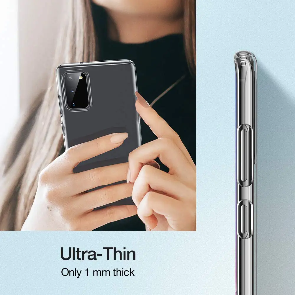 Transparent Phone Case for Samsung Galaxy S20 FE Lite Note 20 Ultra Plus Case Cover Soft TPU Silicon Back Funda S20FE S20Lite 5G