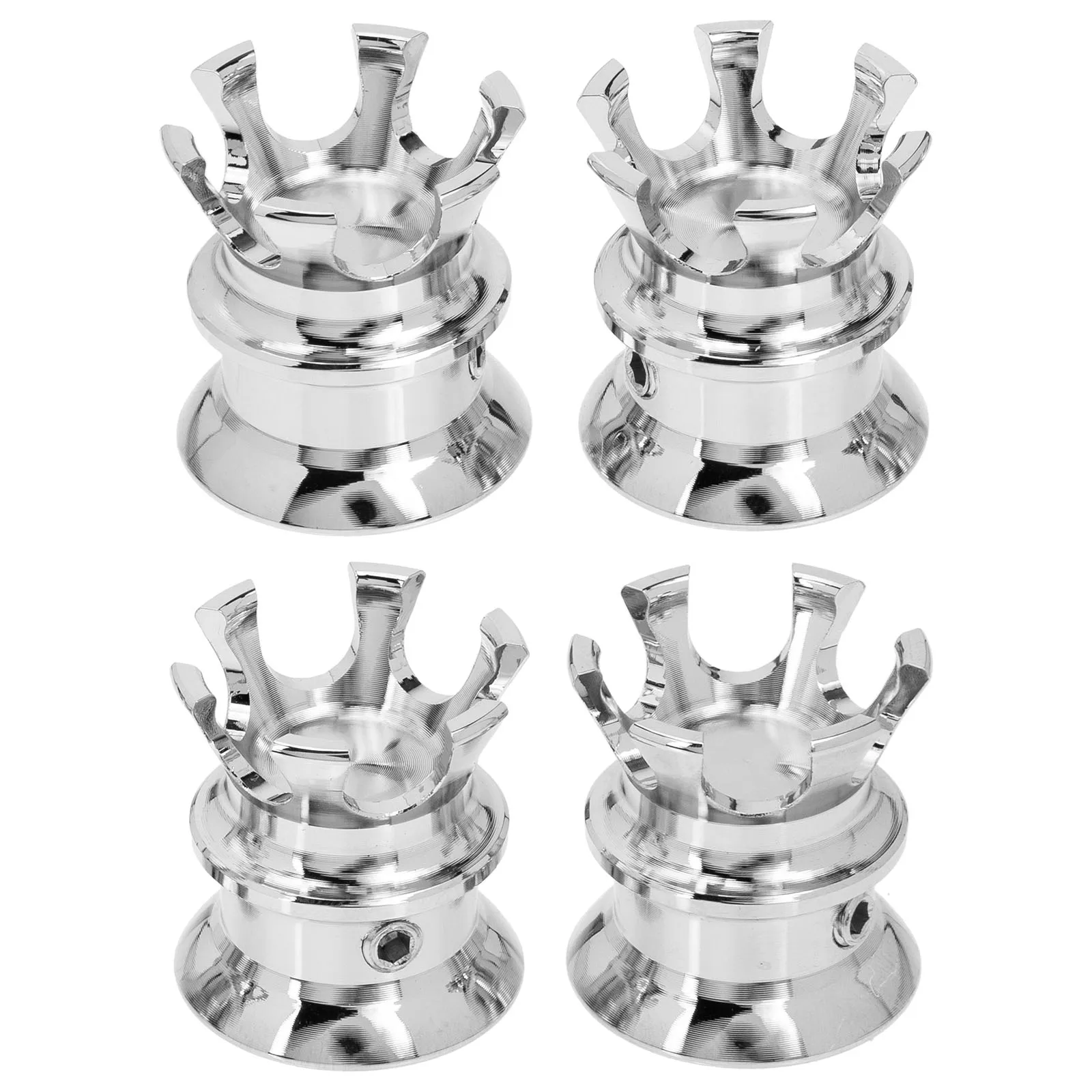 

4 Pcs Motorcycle Screw Cap Front Axle Nut Cover Caps for Accessories Aluminum Alloy
