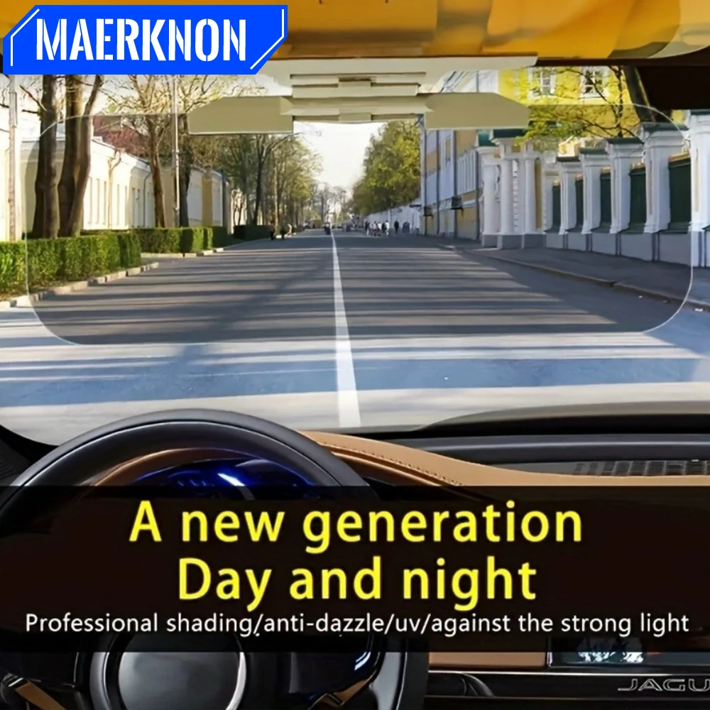 Car Sun Visor HD Anti Sunlight Dazzling Goggle Day Night Vision Driving Mirror UV Fold Flip Down Clear View Interior Mirrors