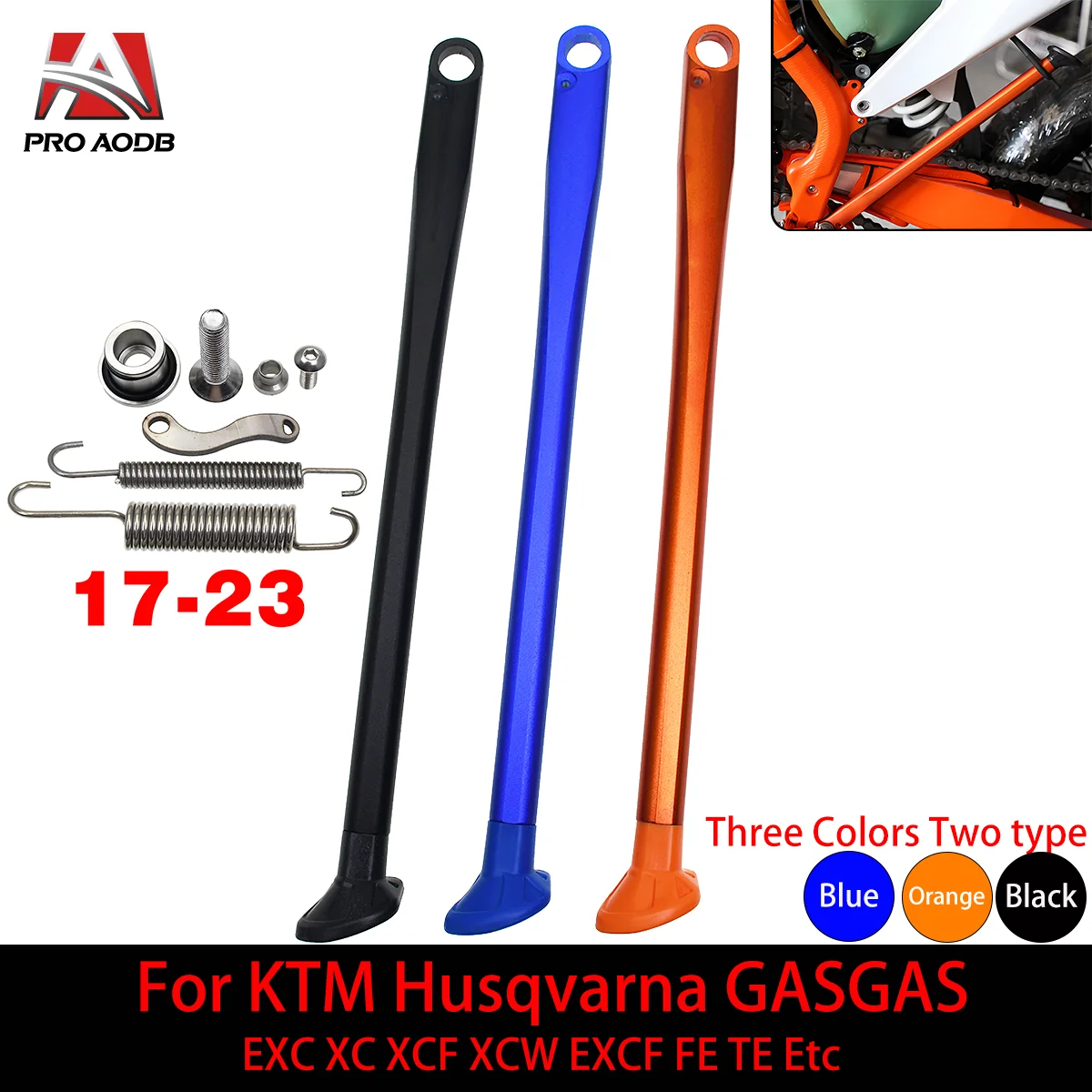 

Motorcycle Parking Side Stand Kickstand With Spring Kit For Husqvarna GasGas KTM FE FX TE TX EX EC XC XCW XCF Etc Dirt Pit Bike