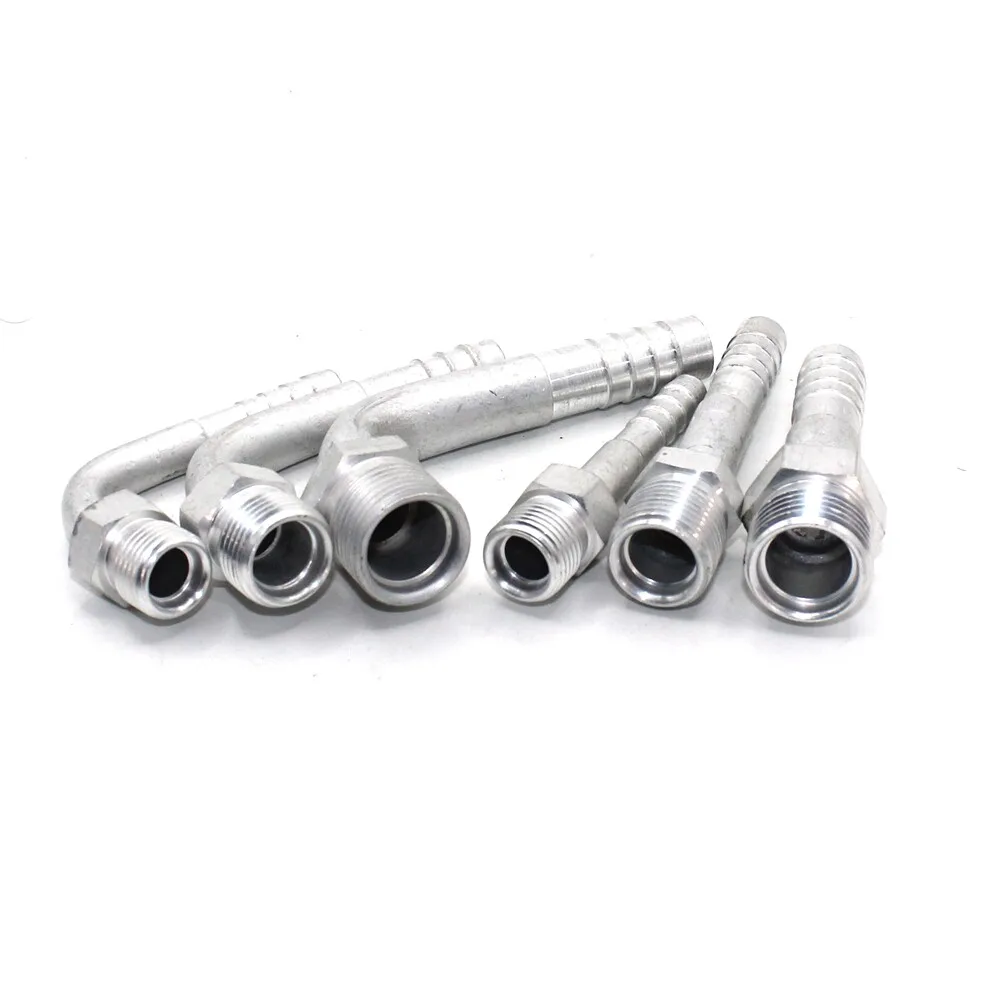 #8 10mm 90 Degree Male Insert O-ring Barbed Fitting for AC Refrigerant Hose