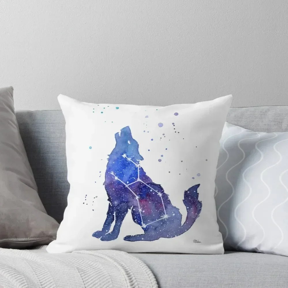 

Galaxy Howling Wolf Throw Pillow christmas cushions covers Cushions Cover Sofas Covers pillow