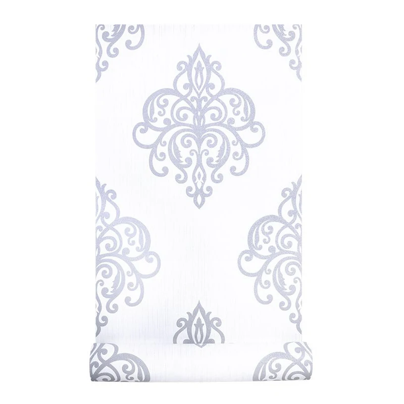 3D European Wallpaper Classic Luxury Damask Roll Embossed Wall Paper Home Decor Living Room Bedroom Backdrop Papel De Parede