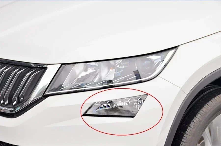 For Skoda Kodiaq Small Headlamp Transparent Cover Lamp Shade Headlight Shell Replace Original Lampshade Plexiglass 2017-2020