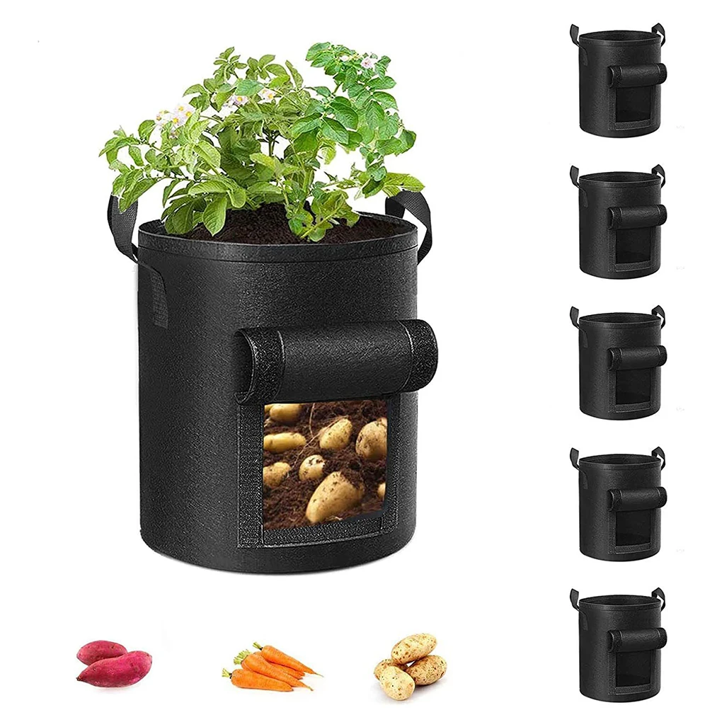 안전한 식재 내후성 화분 가방, 건강한 야채용, 넓은 적용, 3 개/세트
