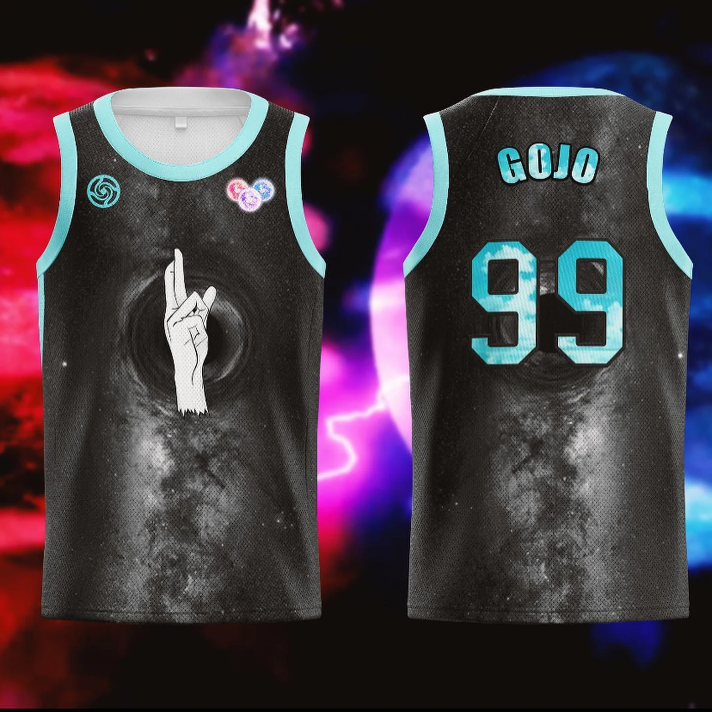 Bandai Gojo Unlimited Void Basketball Jersey Jujutsu Kaisen Anime Adult Kids Athleisure Vest Summer Quick-dry Soft Lightweight