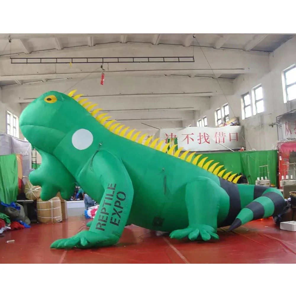 Customized simulation wild animal replica 14.5ft giant inflatable lizard for decoration