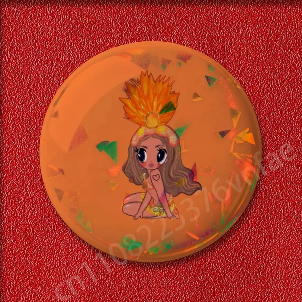 K-Karol G Tropicoqueta شارات شارة 25 مللي متر 32 مللي متر 44 مللي متر 58 مللي متر 75 مللي متر دبوس مستدير بروش الزينة تذكارية تأثيري هدية #5