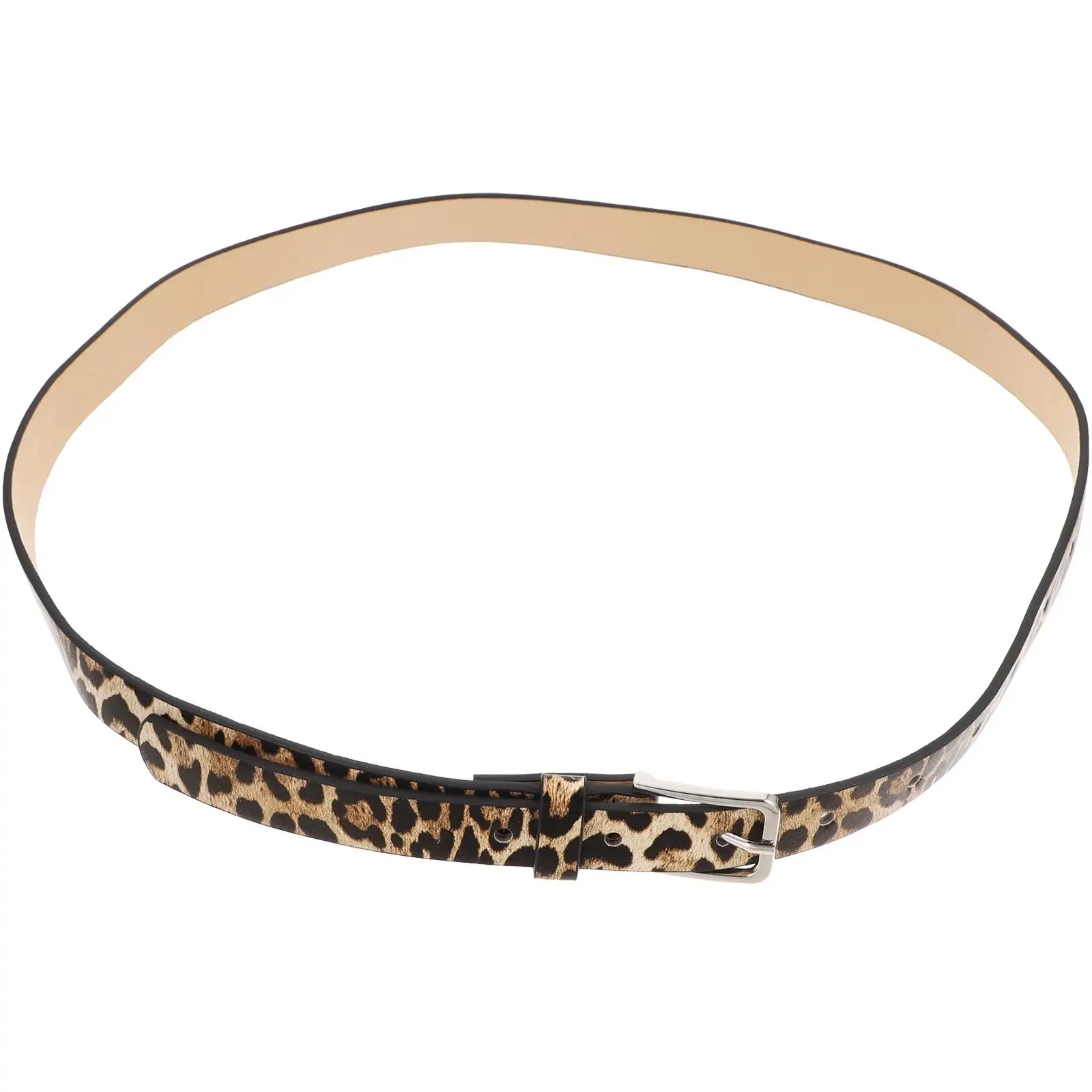 

Leopard Print Women Puleather Alloy Women Belts For Jeans Buckle Fashion Vintage Tan Color Belts for Jeans Pants
