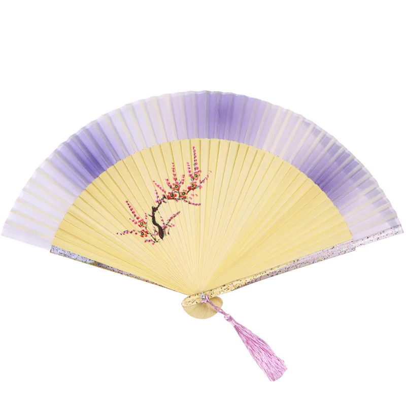 Vintage Style Silk Chinese Folding Fan Japanese Pattern Art Craft Gift Home Decoration Ornaments party Dance Hand Fan gift