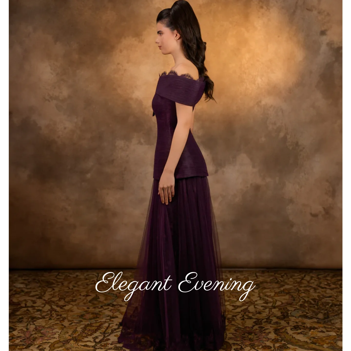 Luxury Off Shoulder Evening Dress Floor Length Saudi Arabia Prom Dresses Ruffle Customized Women's Formal Party Wedding Dresses