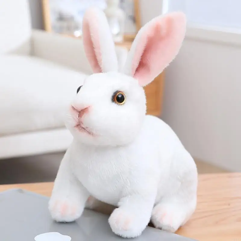95AEE PLUSH PLUSH SITT/ POSTURE POSARES MASCOTS กระต่าย Lovely Rabbit Plush Plush Doll Eye-Cattating Office Office Office