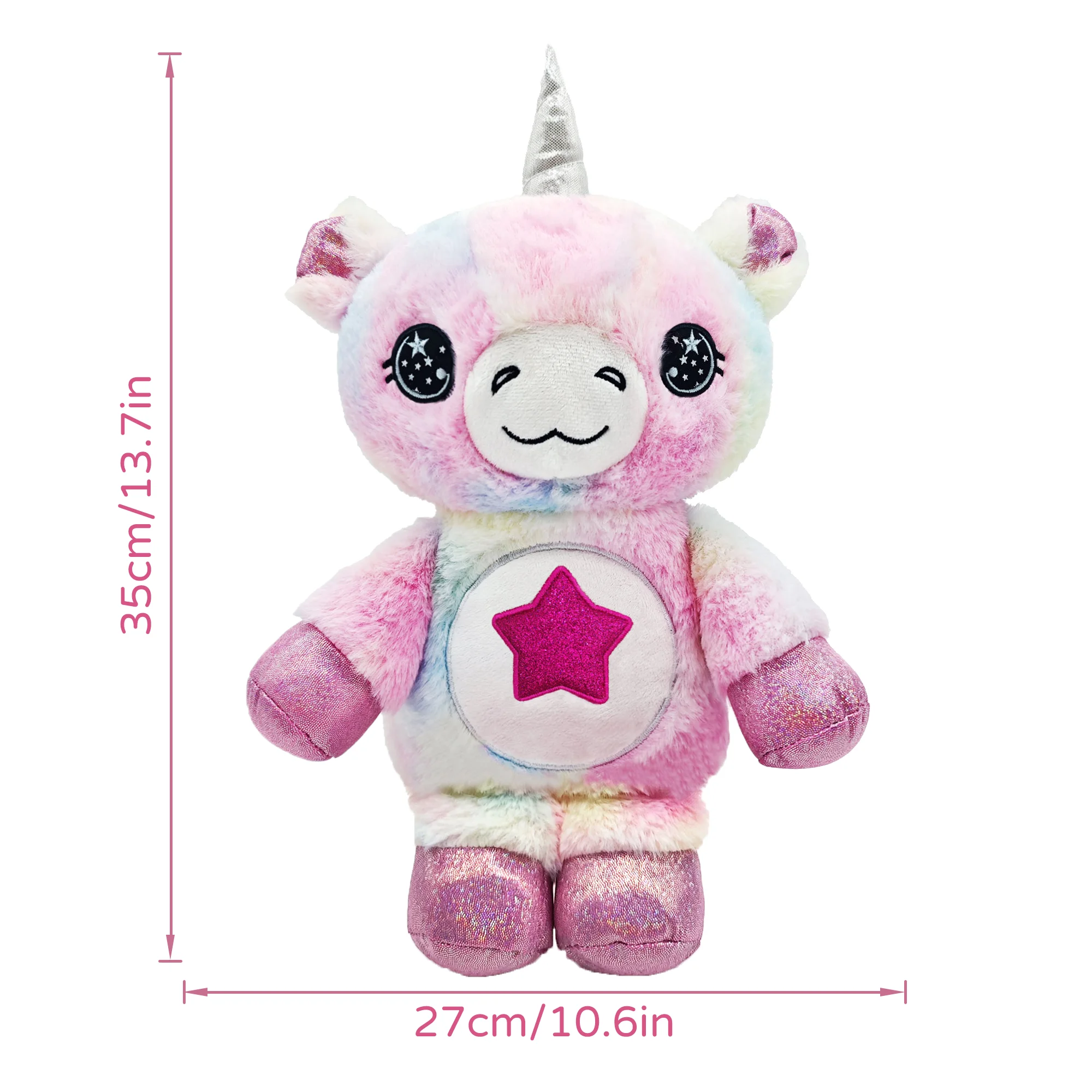 Children\'s cartoon plush toys, cute unicorn plush dolls, colorful unicorn dolls, holiday gifts, photography accessories