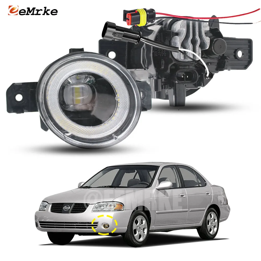 

Upgrade LED Fog Light PTF 30W for Nissan Sentra MK V 2005 2006 Clear Lens Angel Eye DRL Daylight Daytime Running Lamp Accessory