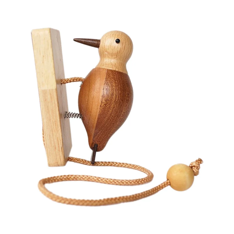 【Rushed】Retro Wooden Woodpecker Knocker-Unique Housewarming Gift, Elaborately Made By Craftsmen, Home Decoration.