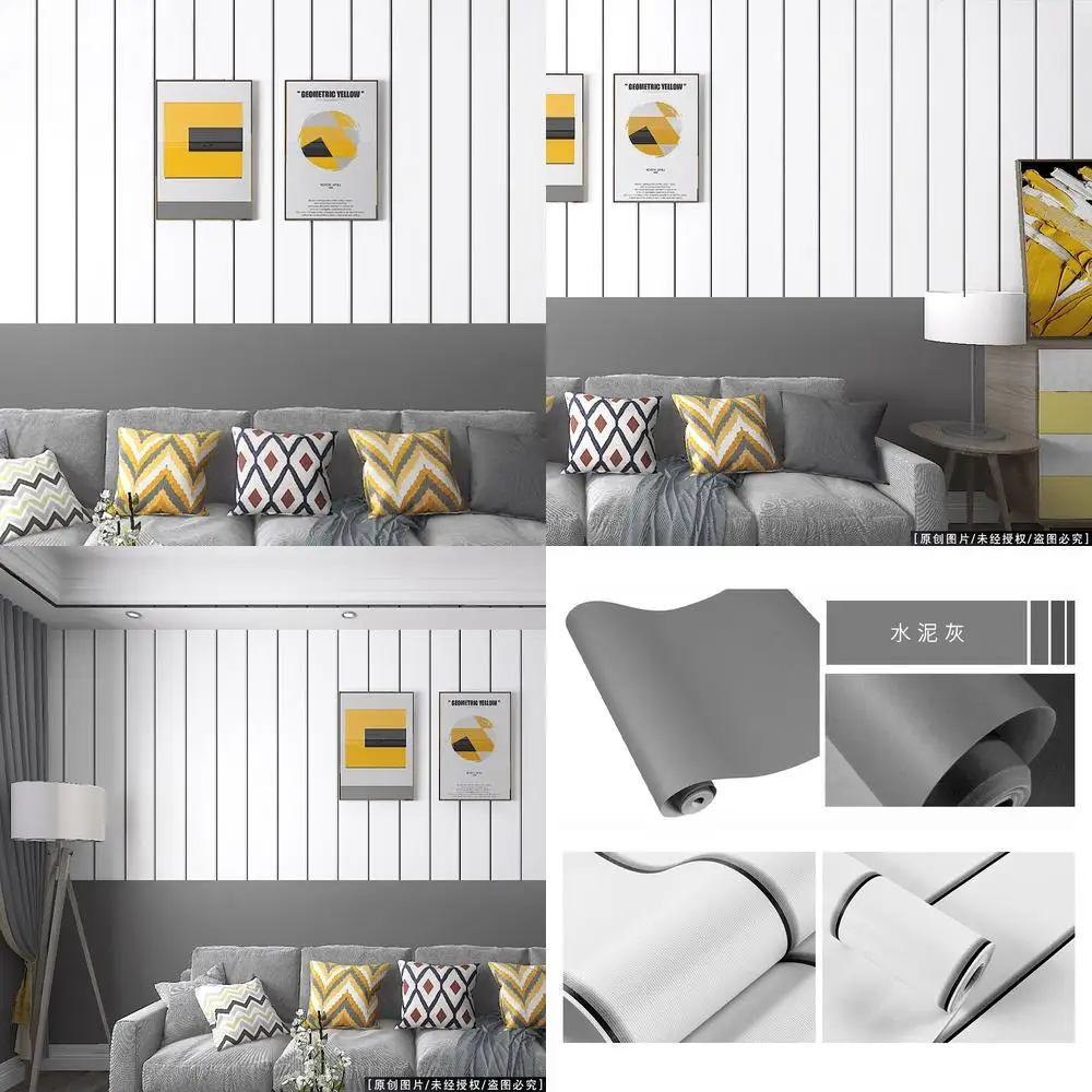 

Thousand Bird Pattern Wallpaper American Retro Luxury Style Bedroom Living Room Geometric Color Block Background Solid Gray Wall