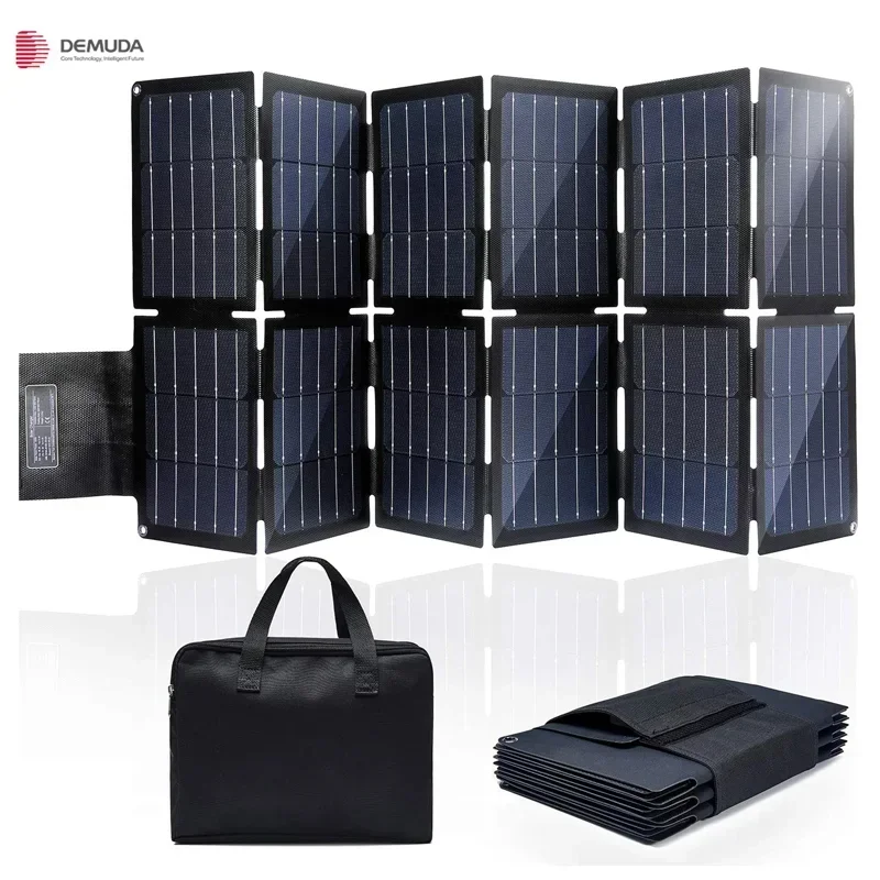 Panels Portable Plate 12V 60W Small Stand Glass And Battery 33W Manufacturers 80W Kit Waterproof Bag 18V Folding Solar Panel