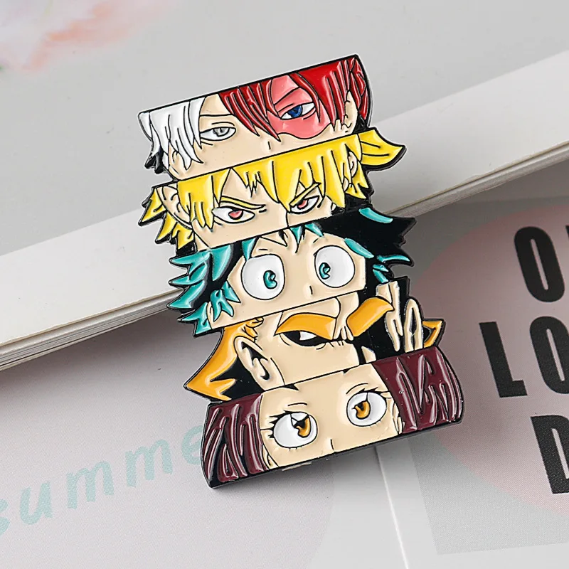 Animation Derivatives Brooch All·Might Midoriya Izuku Bakugou Katsuki Todoroki Shoto Exquisite Beautiful Gift for Best Friend