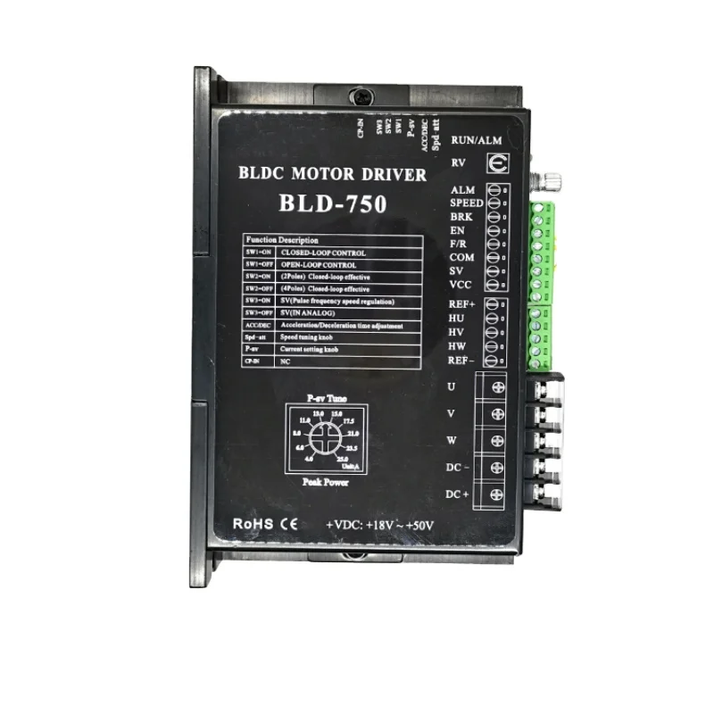 

24V 36V 48V BLDC motor driver controller 750W 18V-50V DC brushless DC motor driver BLD-750