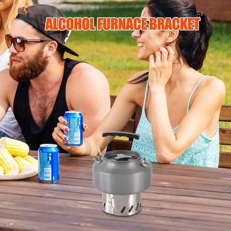 

Alcohol Stove Bracket Outdoor Stainless Steel Alcohol Stove Stand Simple Design Stove Support Stand For Hiking Picnic