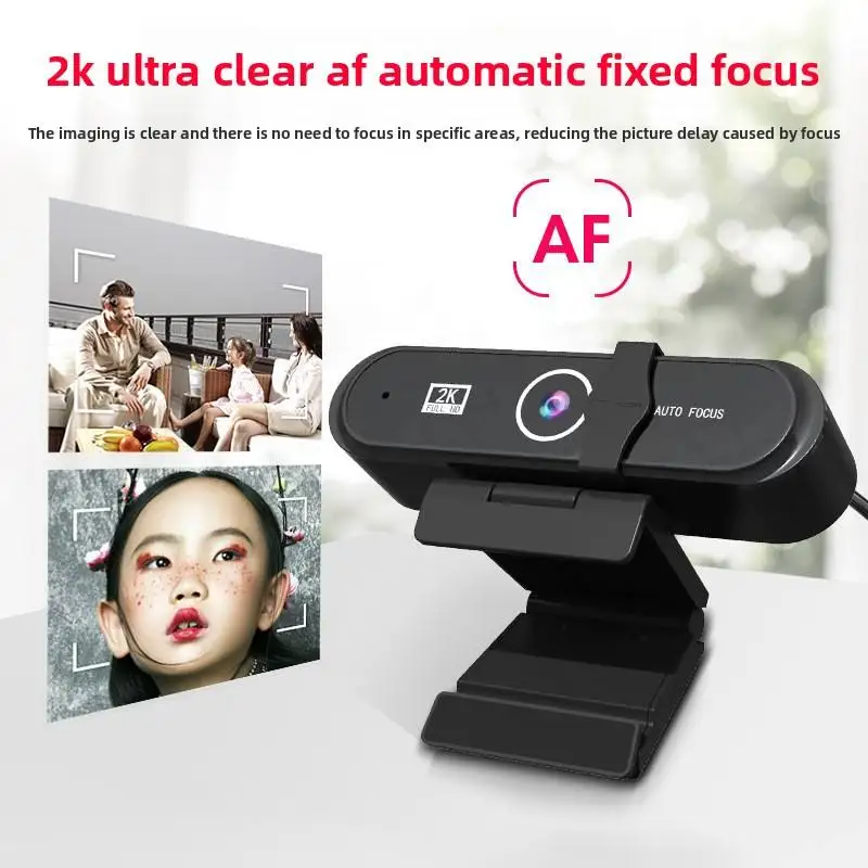 1080P HD Autofocus Webcam USB No Driver Plug and Play Live Streaming Video Camera Online Meeting Web Cam for PC Laptop