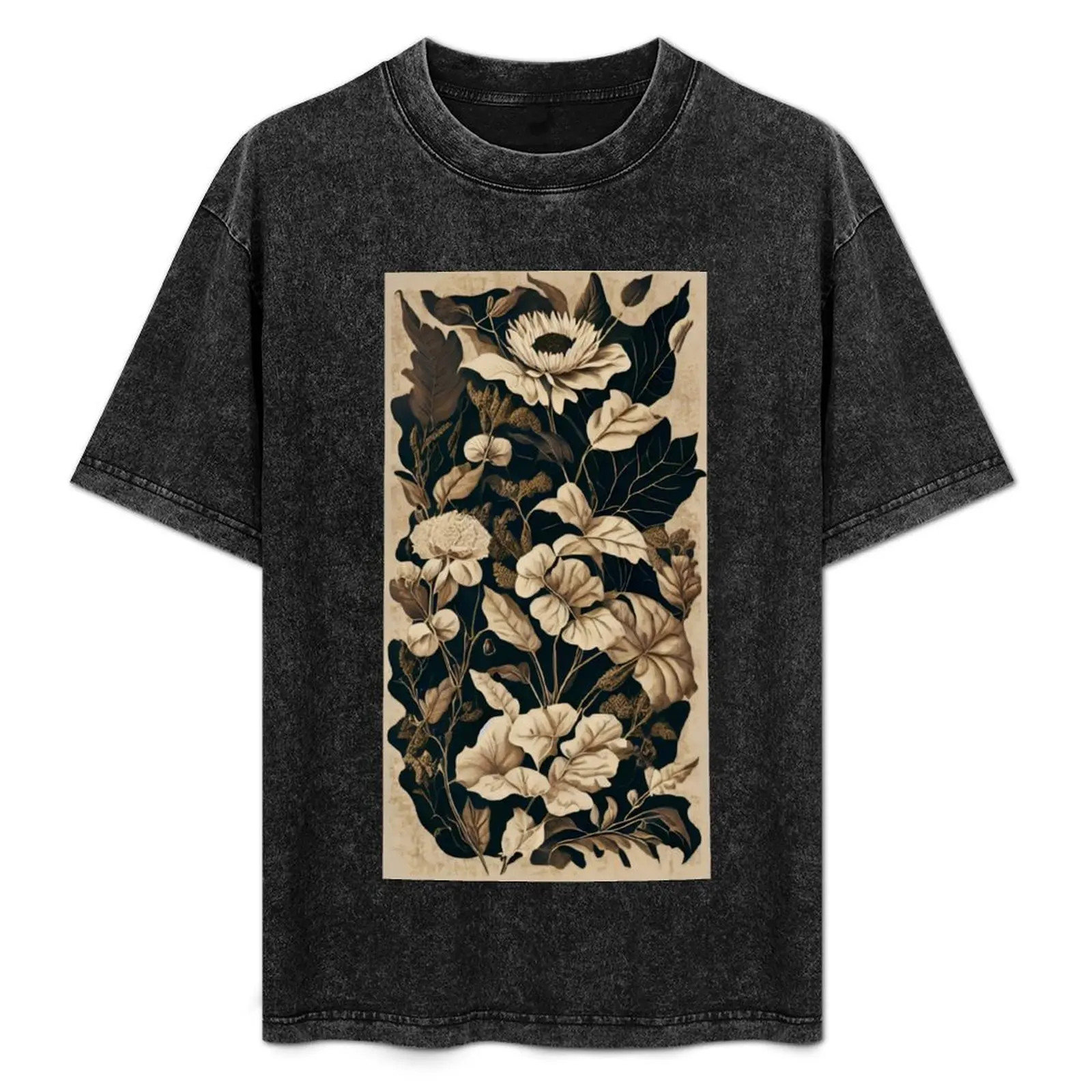 

Dark and dreamy botanicals. T-Shirt Abstract Pattern Print Top